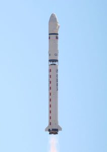 China's Long March 2D launch vehicle flying