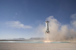 A New Shephard landing after a launch