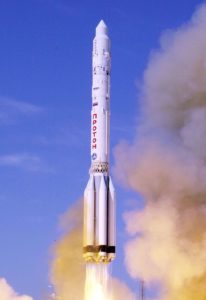Russia's Proton launch vehicle taking off