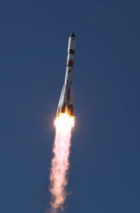 Russia's Soyuz-2 space launch vehicle in flight